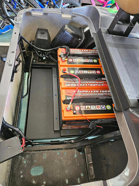 Enjoybot 12V 100Ah 3 Pack Lithium Battery for 36V Golf Cart