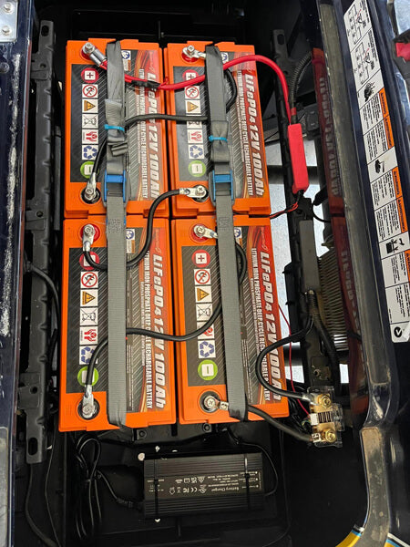 Enjoybot 12v 100Ah Lithium Battery for 48V Golf Cart 4 Pack