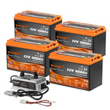 Enjoybot 12V 100Ah BT LiFePO4 Lithium Battery with Bluetooth & Low-Temp Protection, 1280Wh, 100A BMS