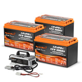 Enjoybot 12V 100Ah Group 31 Lithium Battery_3Pack+43.8V 12A Charger