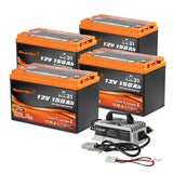 Enjoybot 12V 150Ah Group 31 LiFePO4 Lithium Battery with Bluetooth & Self-Heating, 1920Wh, 150A BMS