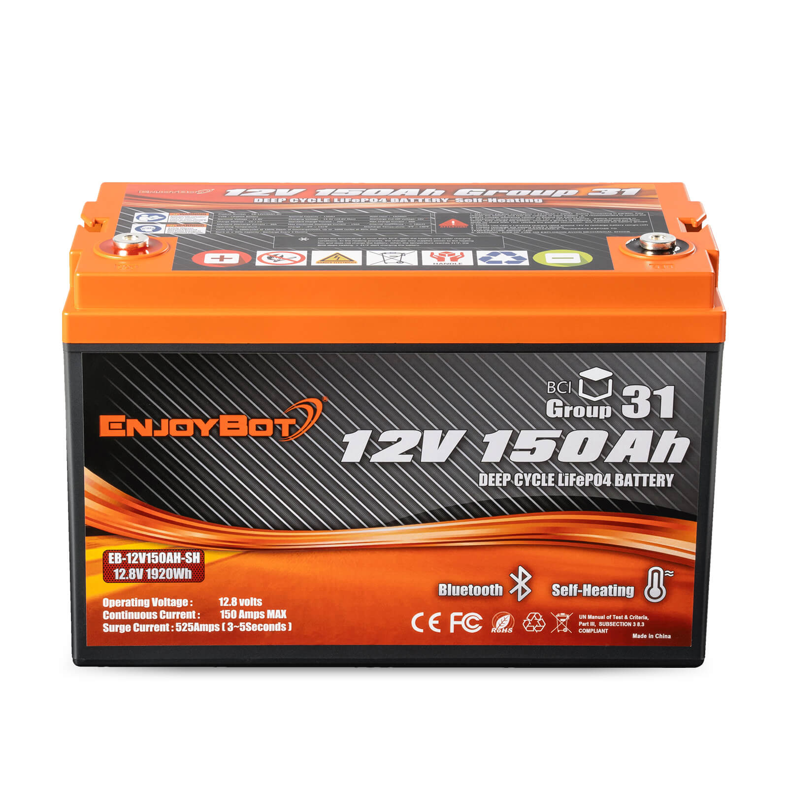 Enjoybot 12V 150Ah Self-Heating & Bluetooth Lithium Battery_3