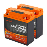 Enjoybot 12V 30Ah Portable LiFePO₄ Battery with Bluetooth & Direct-Charge Module