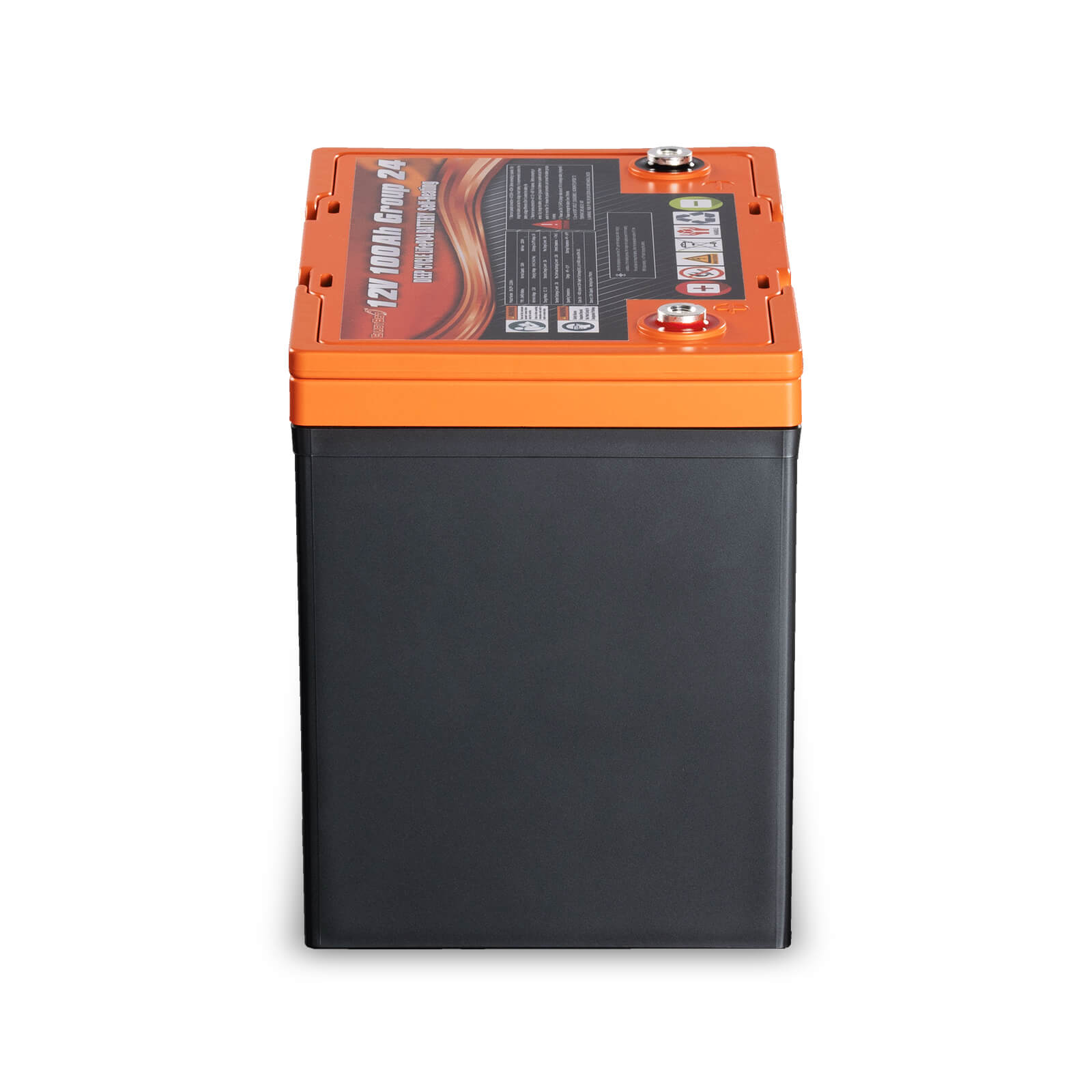Enjoybot 12V 100Ah Group 24 Bluetooth LiFePO4 Lithium Battery With Self-Heating, 1280Wh, 100A BMS