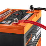 Enjoybot 12V 100Ah Group 24 Bluetooth LiFePO4 Lithium Battery With Self-Heating, 1280Wh, 100A BMS