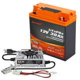 Enjoybot 12V 30Ah Portable LiFePO₄ Battery with Bluetooth & Direct-Charge Module