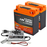 Enjoybot 12V 30Ah Portable LiFePO₄ Battery with Bluetooth & Direct-Charge Module