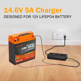Enjoybot 14.6V 5A LiFePO4 Lithium Battery Charger For 12V LiFePO4 Battery