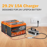 Enjoybot 29.2V 15A Mountable Dual-Purpose LiFePO4 Lithium Battery Charger Waterproof
