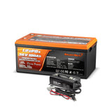 Enjoybot 36V 100AH LiFePO4 Lithium Battery with Bluetooth & Low-Temp Protection, 3840Wh, 100A BMS