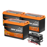 Enjoybot 36V 65AH Group 31 LiFePO4 Lithium Battery with Bluetooth & Self-Heating, 2496Wh, 120A BMS