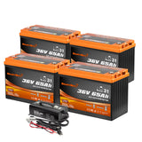 Enjoybot 36V 65AH Group 31 LiFePO4 Lithium Battery with Bluetooth & Self-Heating, 2496Wh, 120A BMS