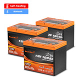 Enjoybot 36V 100Ah LiFePO4 Lithium Trolling Motor Battery Set - 3 12V 100Ah Group 24 Deep Cycle Batteries