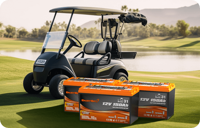 Enjoybot 36V 150Ah Lithium Golf Cart Battery Set 3 Pack