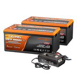Enjoybot 36V 100AH Plus Lithium Golf Cart Battery with Bluetooth & Low-Temp Protection, 3840Wh, 200A BMS
