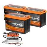 Enjoybot 36V 65AH Group 31 LiFePO4 Lithium Battery with Bluetooth & Self-Heating, 2496Wh, 120A BMS