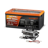 Enjoybot 48V 100AH LiFePO4 Lithium Battery with Bluetooth & Low-Temp Protection, 5120Wh, 100A BMS
