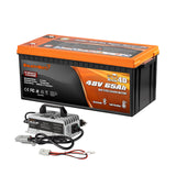 Enjoybot 48V 65AH LiFePO4 Lithium Golf Cart Battery with Bluetooth & Self-Heating, 3328Wh, 120A BMS