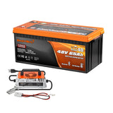 Enjoybot 48V 65AH LiFePO4 Lithium Golf Cart Battery with Bluetooth & Self-Heating, 3328Wh, 120A BMS