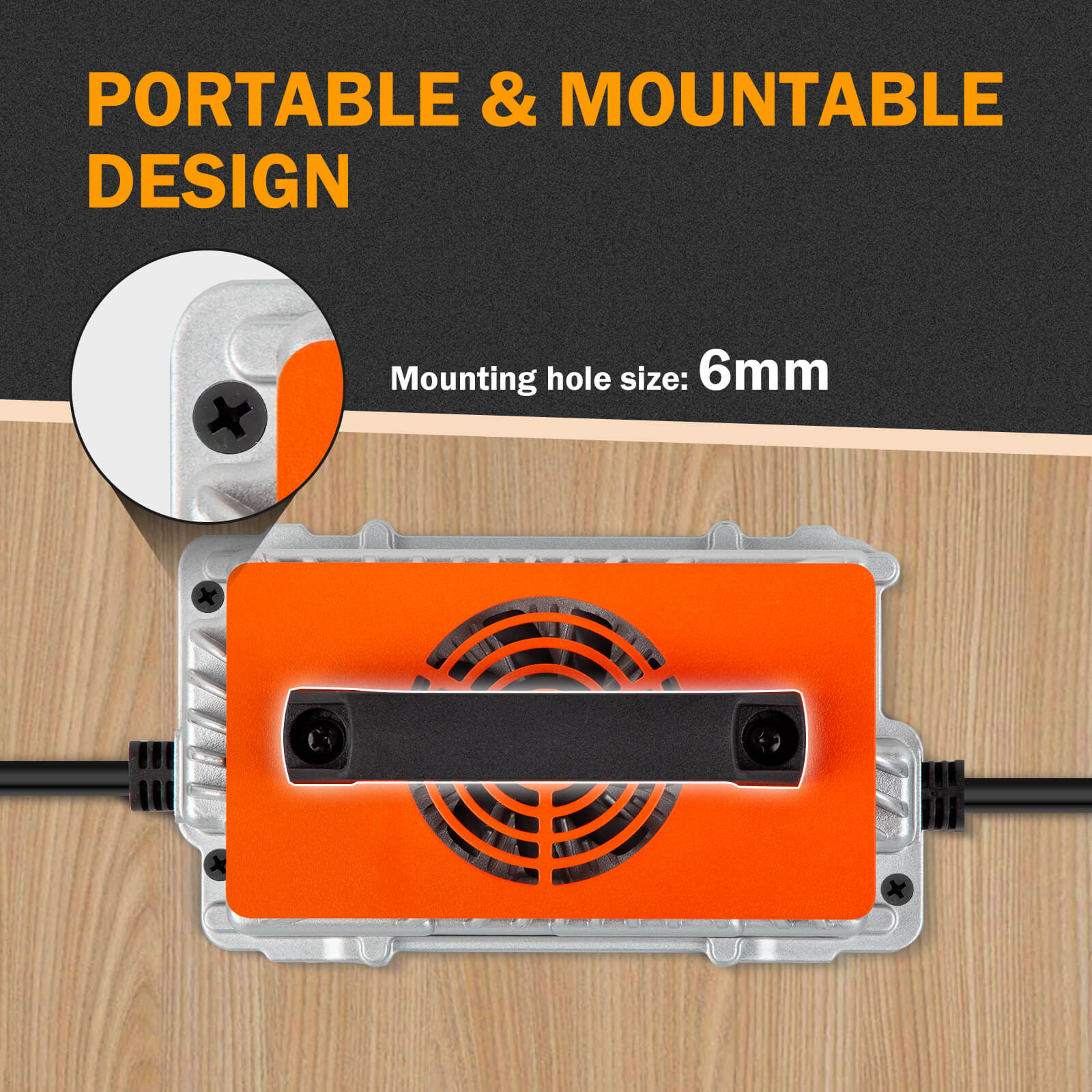 Enjoybot 58.4V 18A Waterproof Mountable LiFePO4 Lithium Battery Charger For 48V Lithium Batteries