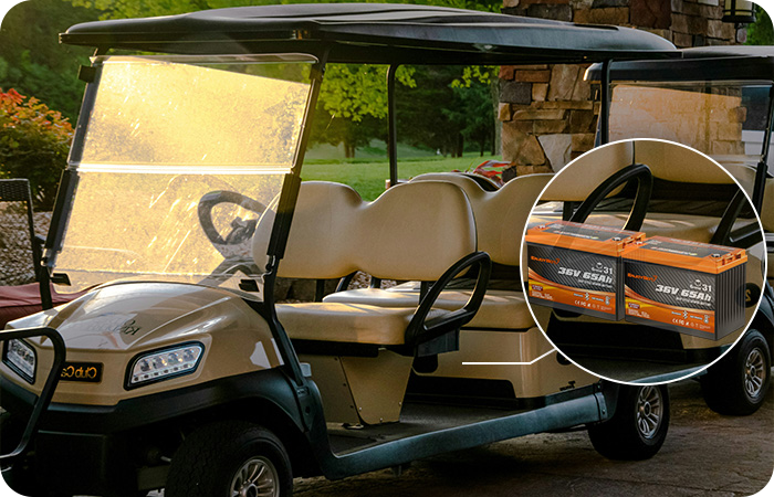 Enjoybot 72V 65Ah LiFePO4 Lithium Golf Cart Battery Set - 2 Batteries