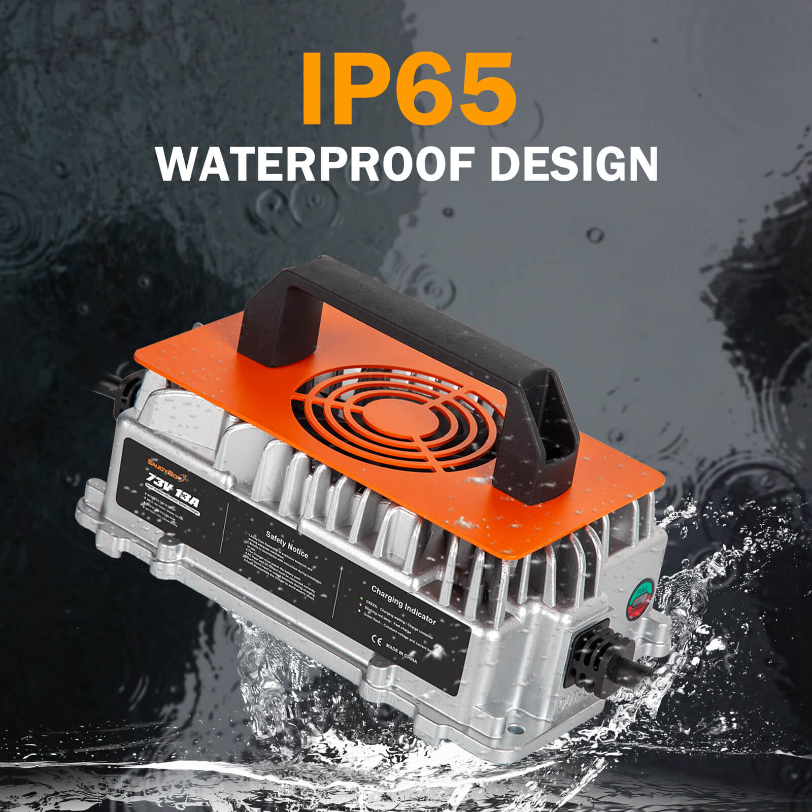 Enjoybot 73V 13A Mountable LiFePO4 Lithium Battery Charger For 60V Golf Carts