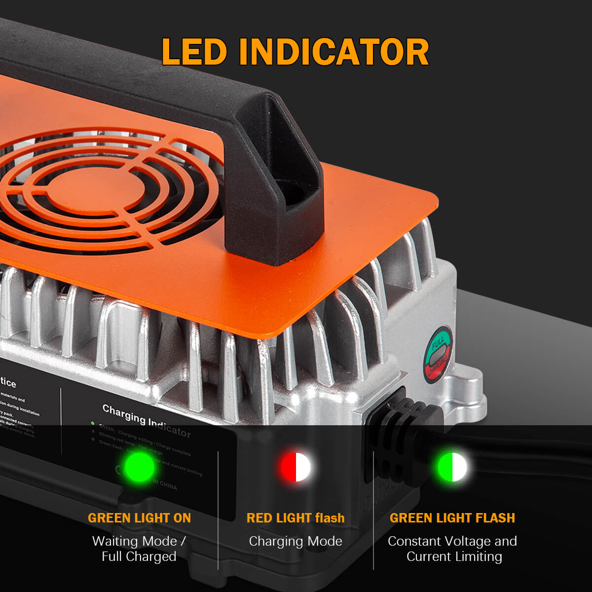 Enjoybot 73V 13A Mountable LiFePO4 Lithium Battery Charger For 60V Golf Carts