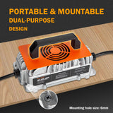 Enjoybot 87.6V 10A Mountable LiFePO4 Lithium Battery Charger For 72V Golf Carts