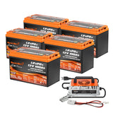 Enjoybot 12V 100Ah LiFePO4 Lithium Battery with Low-Temp Protection, 1280Wh, 100A BMS, Max 6S4P