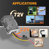 Enjoybot DC-DC 60V/72V to 12V Step Down Converter 20A 240W  with Fuse Waterproof