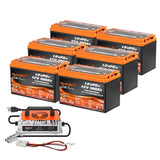 Enjoybot 12V 100Ah LiFePO4 Lithium Battery with Low-Temp Protection, 1280Wh, 100A BMS, Max 6S4P