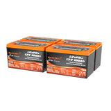 Enjoybot 12V 100Ah Group31 Low-Temp LiFePO4 Lithium Battery 4 Pack