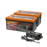 Enjoybot 12v 200Ah lifepo4 battery 2 pack _ 14.6V 40A charge