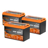 [NEW LAUNCH] Enjoybot 12V 100AH Bluetooth Group 31 LiFePO4 Lithium Battery with Low-Temp Protection, 1280Wh, 100A BMS