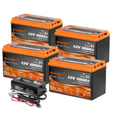 Enjoybot 12V 100Ah BT LiFePO4 Lithium Battery with Bluetooth & Low-Temp Protection, 1280Wh, 100A BMS