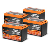 Enjoybot 12V 100Ah Group 31 Lithium Battery_4Pack