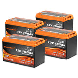 Enjoybot 12V 150Ah Self-Heating & Bluetooth Lithium Battery_4 Pack