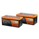 Enjoybot 12V 200Ah Self-Heating LiFePO4 Lithium Battery 2 Pack