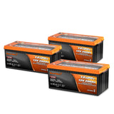 Enjoybot 12V 200Ah Self-Heating LiFePO4 Lithium Battery 3 Pack