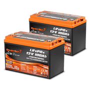 Enjoybot 24V LiFePO4 Lithium Trolling Motor Battery Set - 2 batteries
