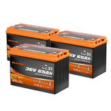 Enjoybot 36V 65Ah Self-Heating & Bluetooth Group 31 LiFePO4 Lithium Battery_3 Pack