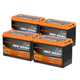 Enjoybot 36V 65Ah Self-Heating & Bluetooth Group 31 LiFePO4 Lithium Battery_4 Pack