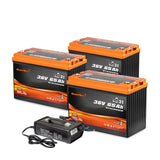 Enjoybot 36V 65AH Group 31 LiFePO4 Lithium Battery With Self-Heating, 2496Wh, 120A BMS