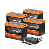 Enjoybot 36V 65AH Group 31 LiFePO4 Lithium Battery With Self-Heating, 2496Wh, 120A BMS