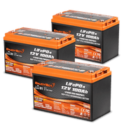 Enjoybot 36V LiFePO4 Lithium Trolling Motor Battery Set - 3 batteries