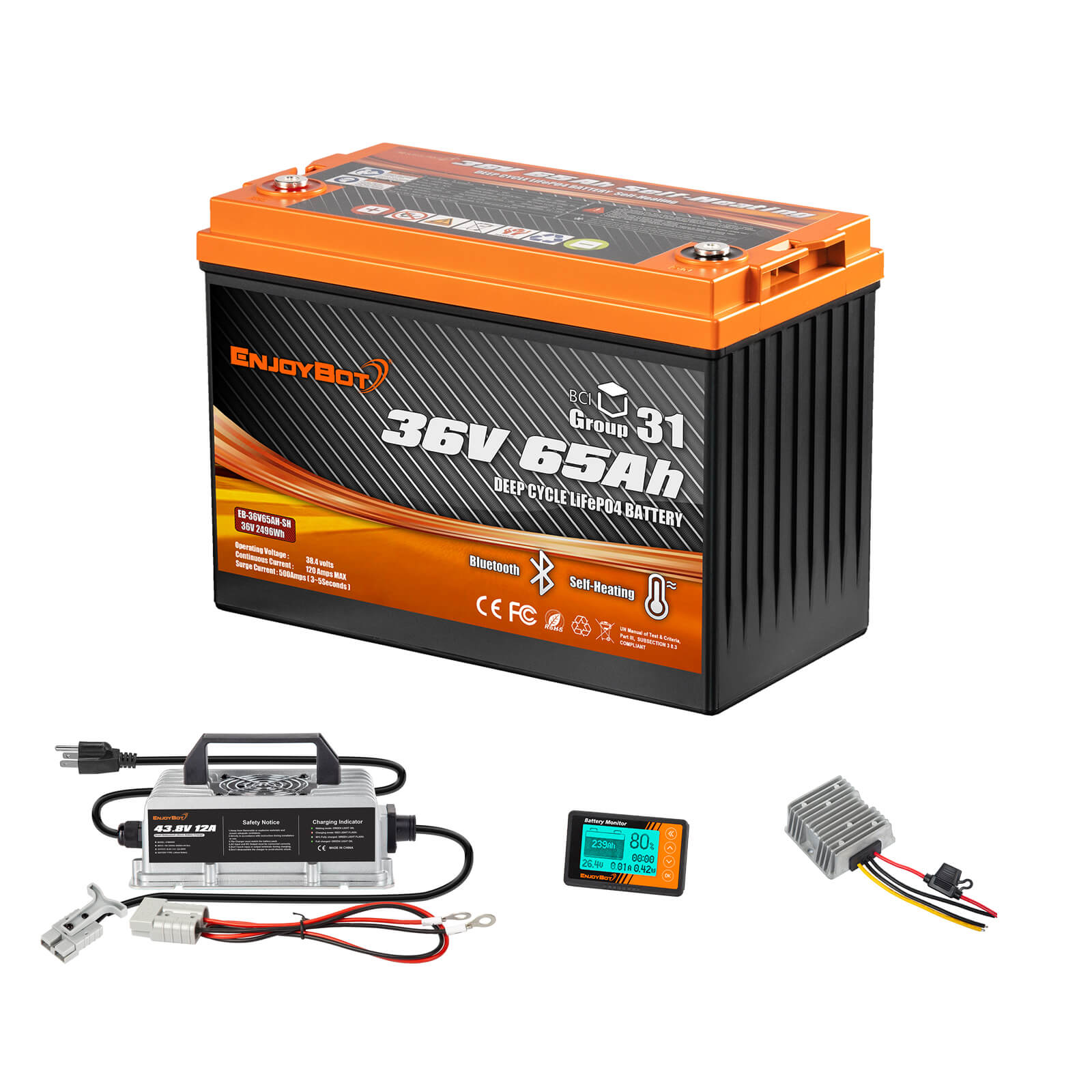 Enjoybot 36V 65Ah Lithium Golf Cart Battery Conversion Kit
