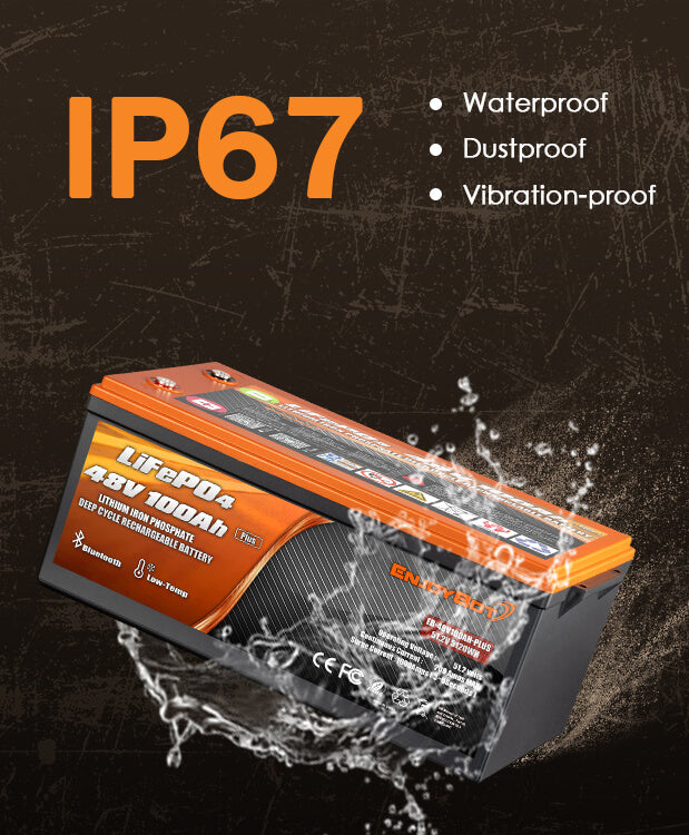 Enjoybot 48V 100Ah Plus Lithium Battery with IP67 Waterproof