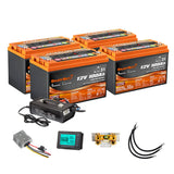 Enjoybot 48V 100Ah Bluetooth Golf Cart Lithium Battery Conversion Kit - 4 Batteries