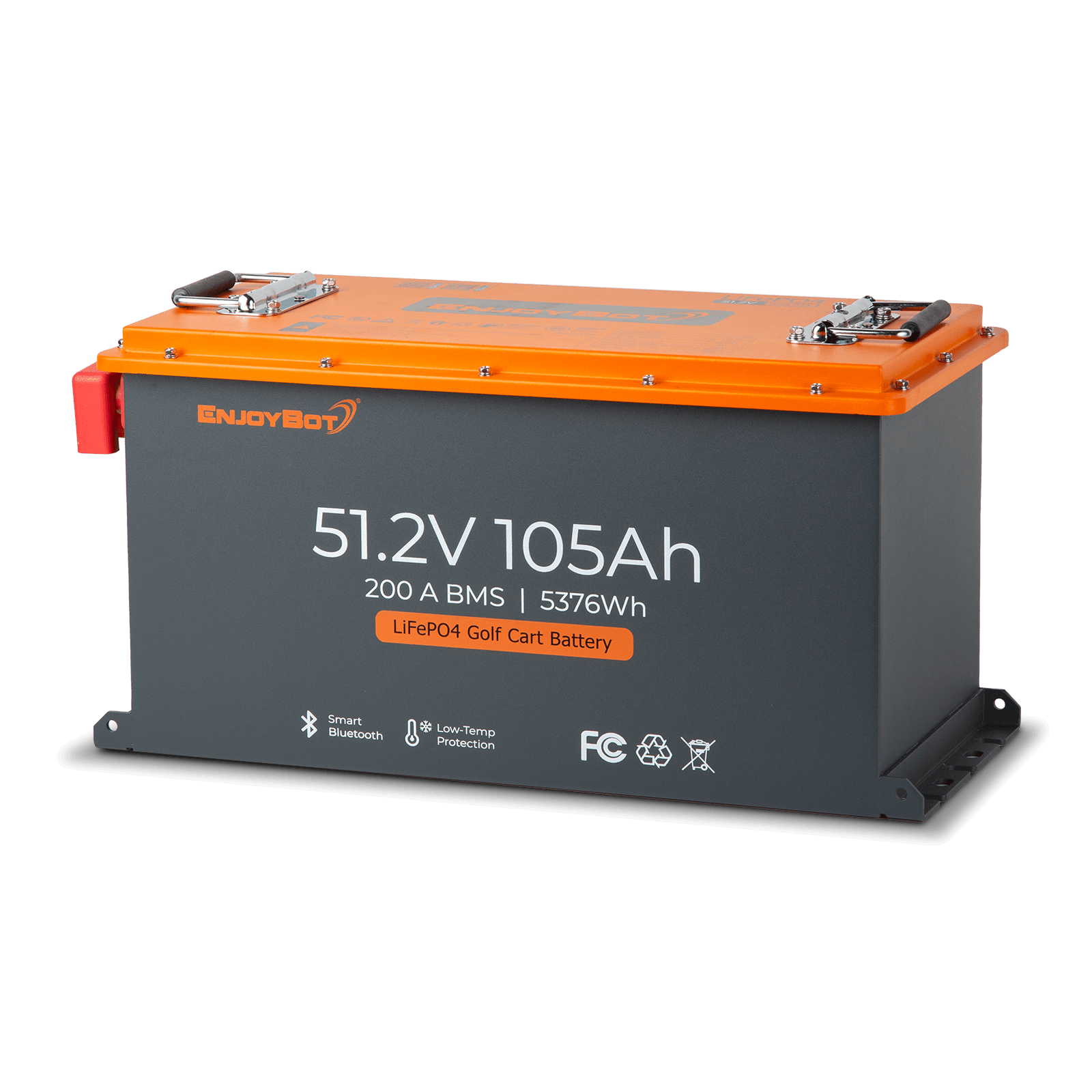 Enjoybot 48V (51.2V) 105AH Lithium Golf Cart Battery Conversion Kit with Bluetooth, 200A BMS, All-in-one Kit