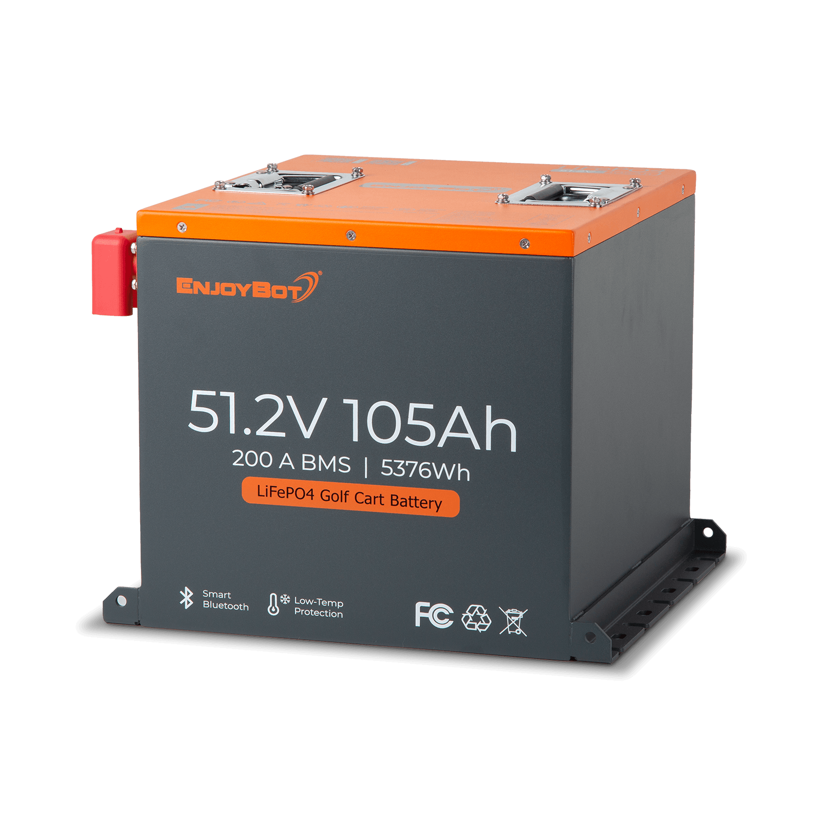 Enjoybot 48V (51.2V) 105AH Mini Lithium Golf Cart Battery Conversion Kit with Bluetooth, 200A BMS, All-in-one Kit